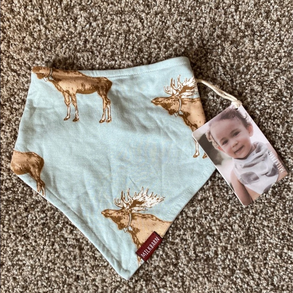 Brand New w/Tags Milkbarn Moose Bib